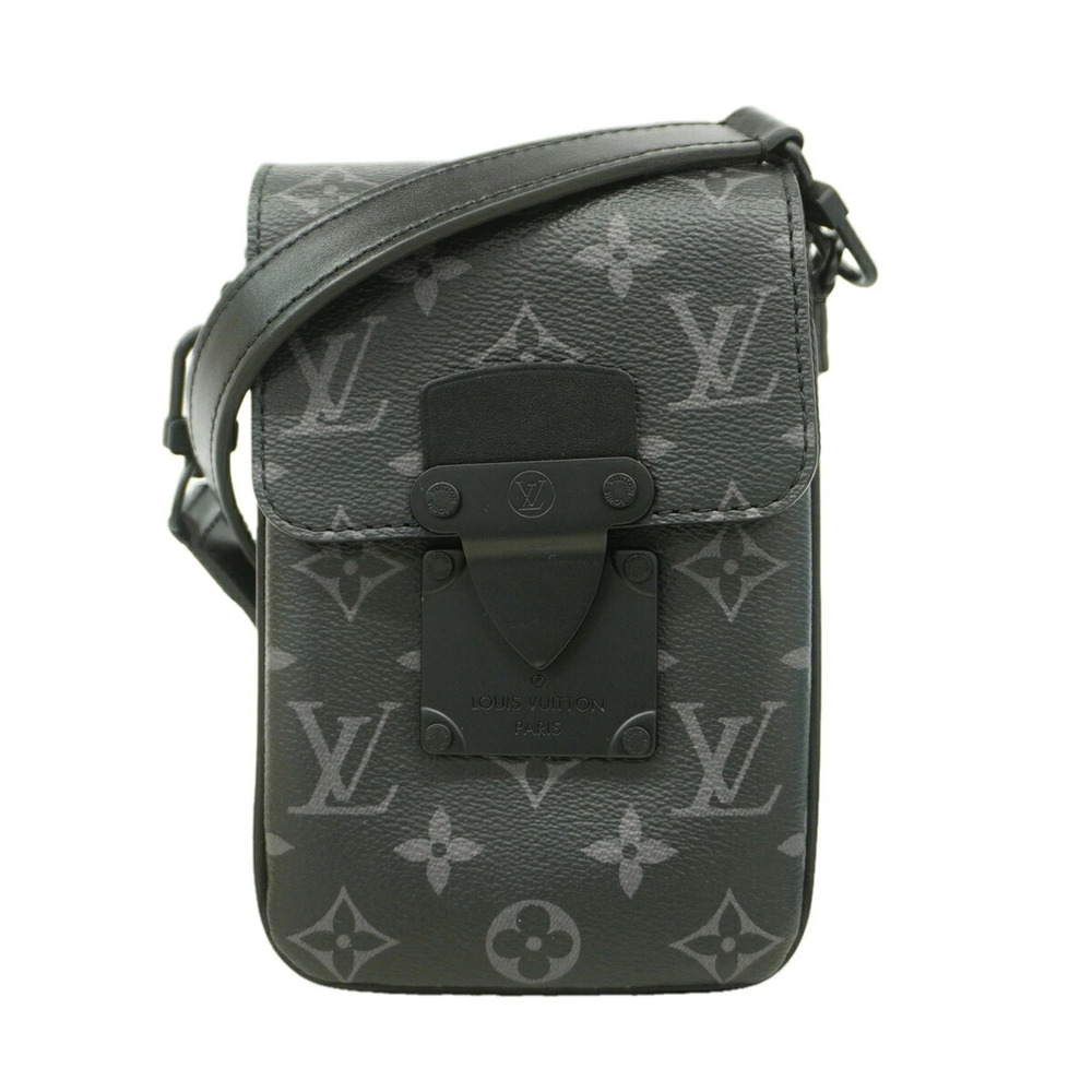 Louis Vuitton Monogram Eclipse S-Lock Vertical Wearable Wallet Shoulder Bag M...
